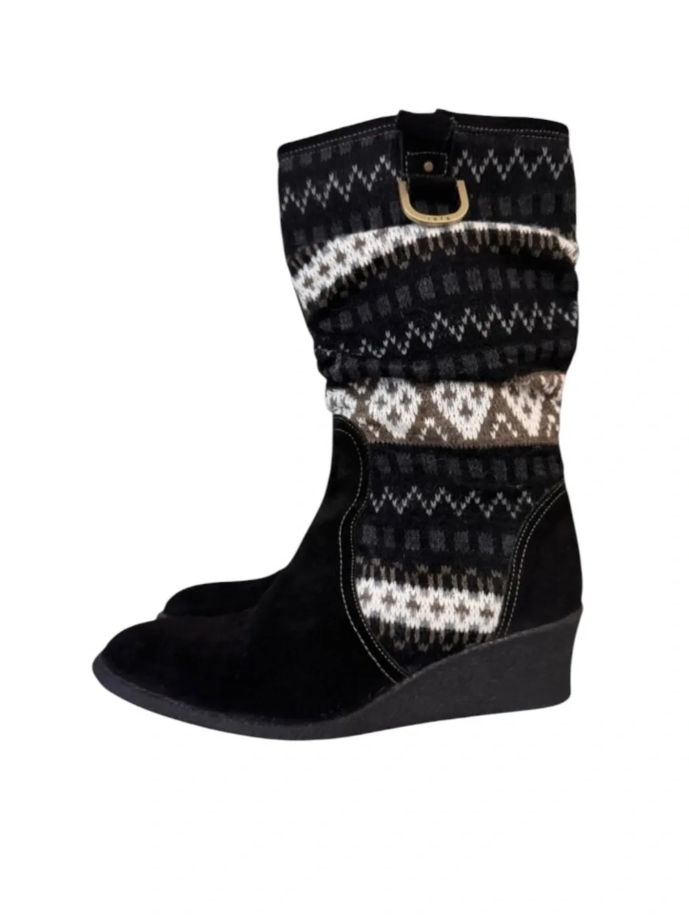 Rafe Sweater Knit Wedge Boots